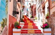 La calle Puchalt de Calpe stairs