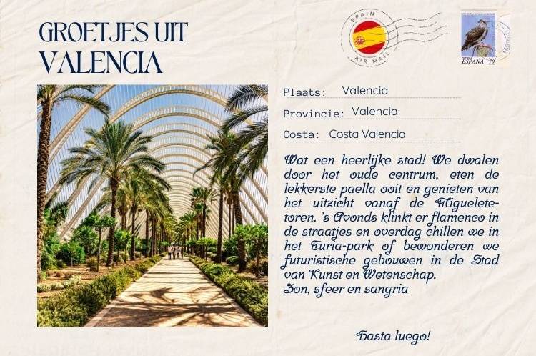 Greetings from Valencia Greetings from Valencia