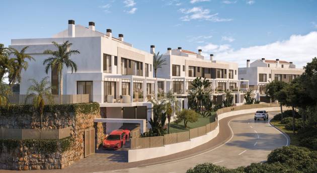 Rijtjeshuizen in Mijas met Uitzicht op Zee