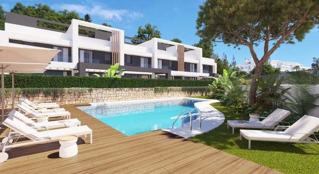Rijtjeshuizen in las Lagunas de Mijas
