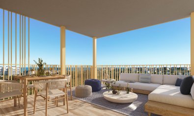 Luxe nieuwbouw penthouse aan zee in El Verger met zwembad en garage