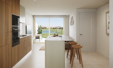 Newly built ground floor apartment with sea view and swimming pool in Los Alcazares